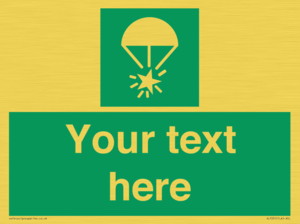 Custom sign safe condition Rocket parachute flare